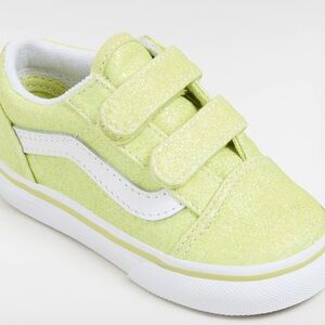 Vans Sparkly Lime Green Kids Sneakers